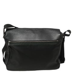 Louis Vuitton Black/Green Taiga Leather Dersou Messenger Bag
