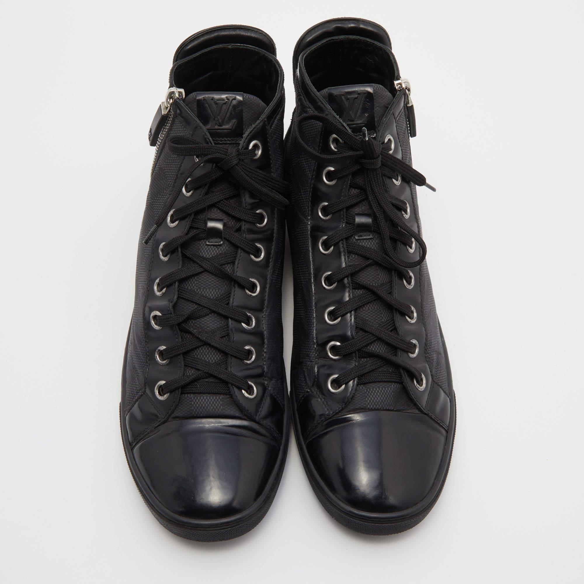 Pre-owned Louis Vuitton Trainer Sneaker Boot High Leather High
