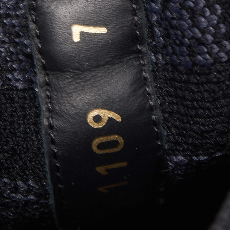 Louis Vuitton Grey Knit Fabric Fastlane Sneakers Size 41