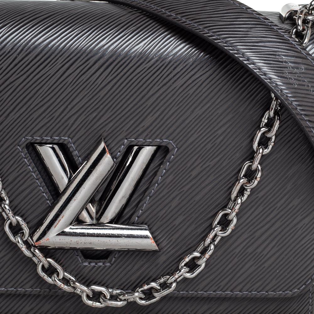 Louis Vuitton Black/Grey Epi Leather Twist MM Bag 6