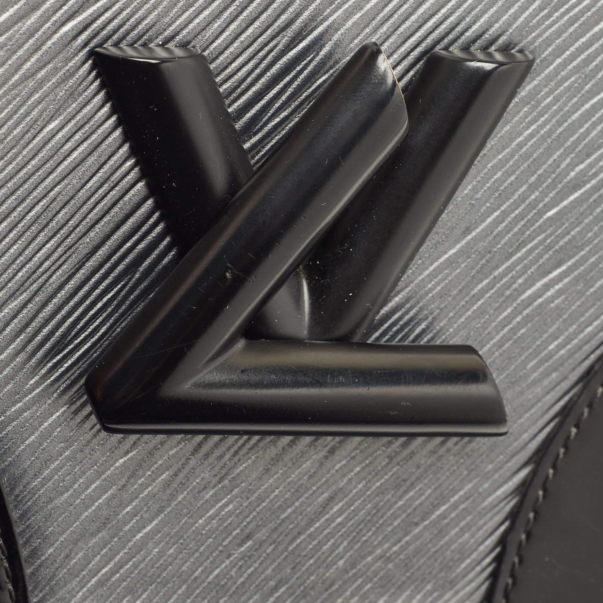 Louis Vuitton Black/Grey Epi Leather Twist MM Bag 6