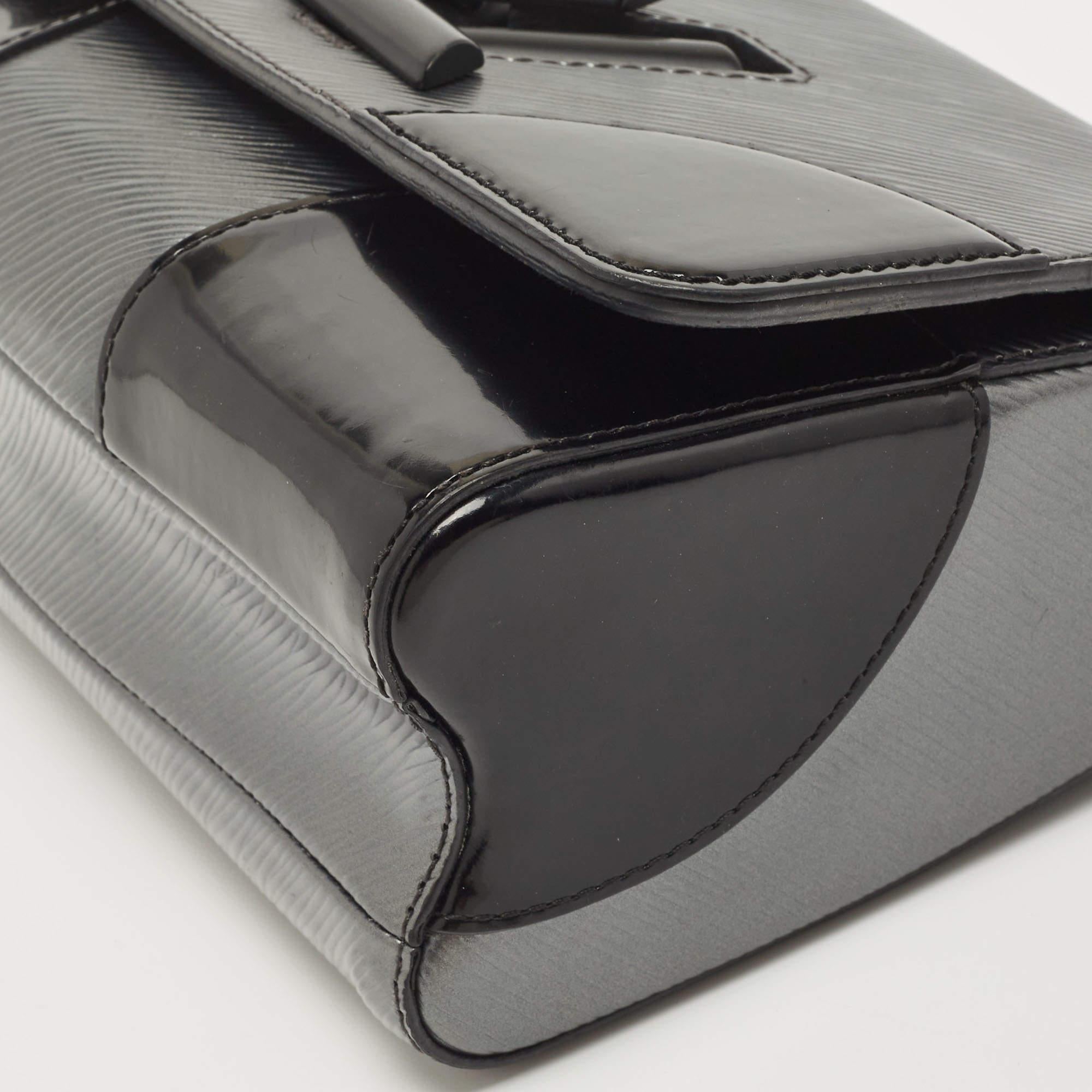 Louis Vuitton Black/Grey Epi Leather Twist MM Bag 9