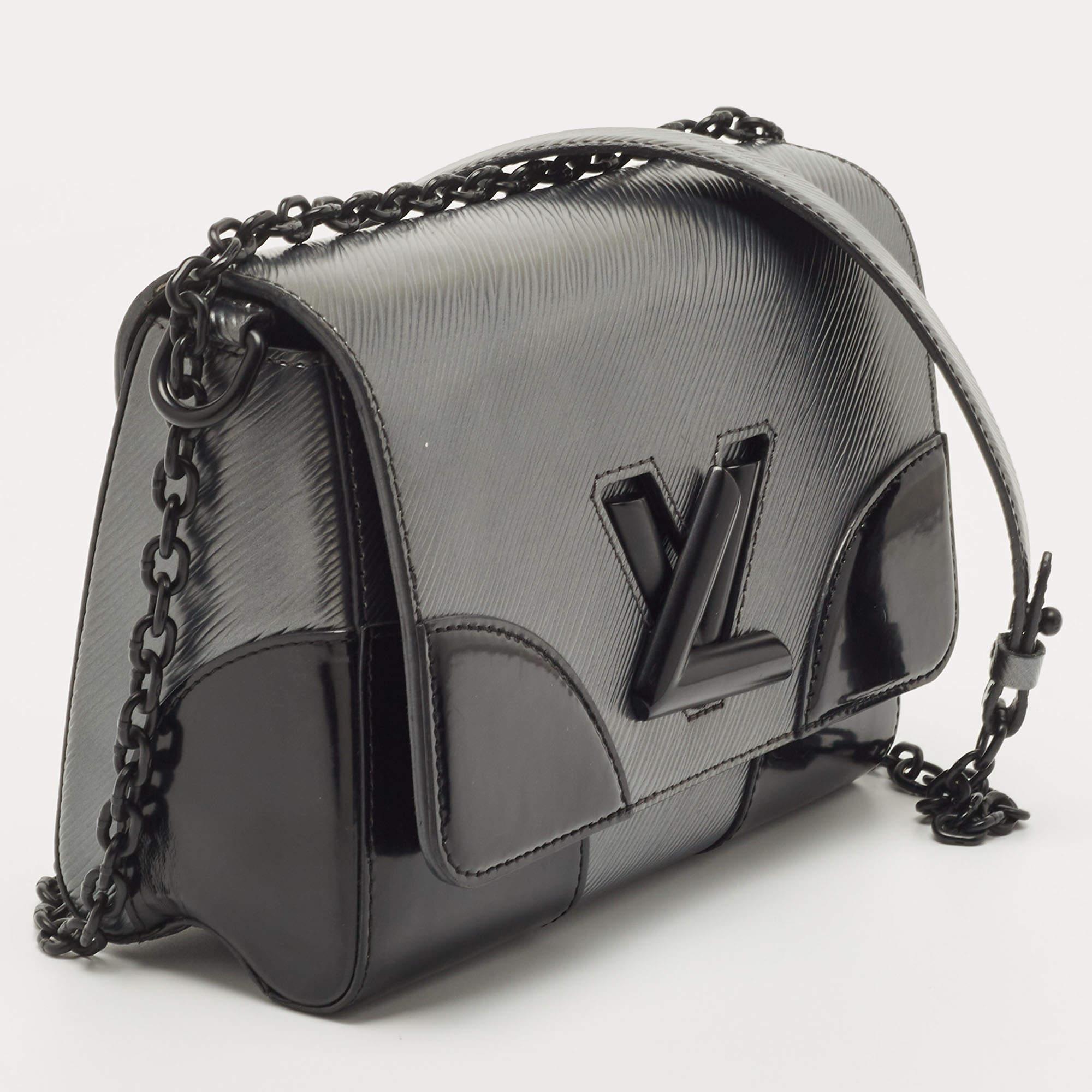Women's Louis Vuitton Black/Grey Epi Leather Twist MM Bag