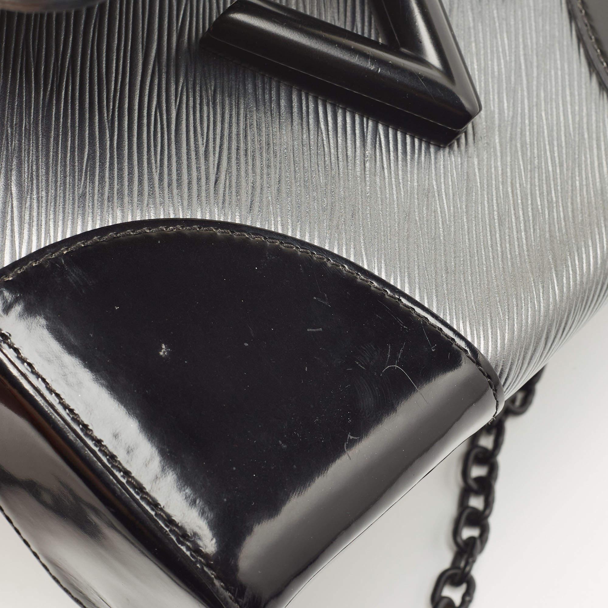 Louis Vuitton Black/Grey Epi Leather Twist MM Bag 5