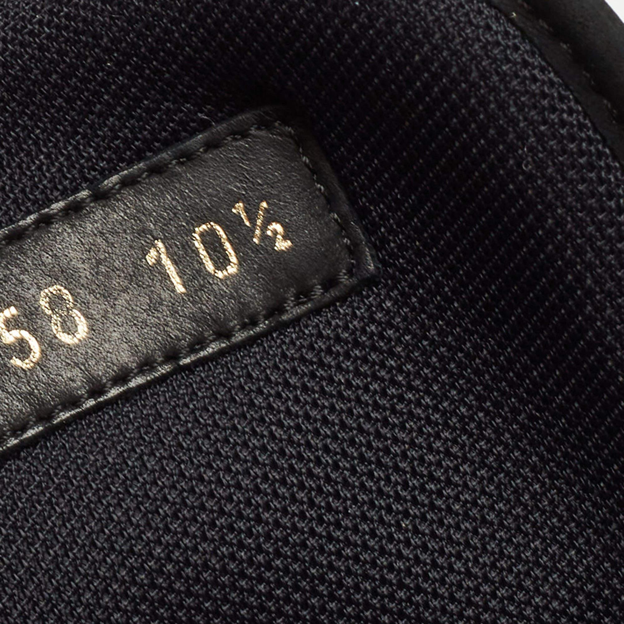 Louis Vuitton Black/Grey Graphite Canvas Rivoli High Top Sneakers Size 44.5 For Sale 3