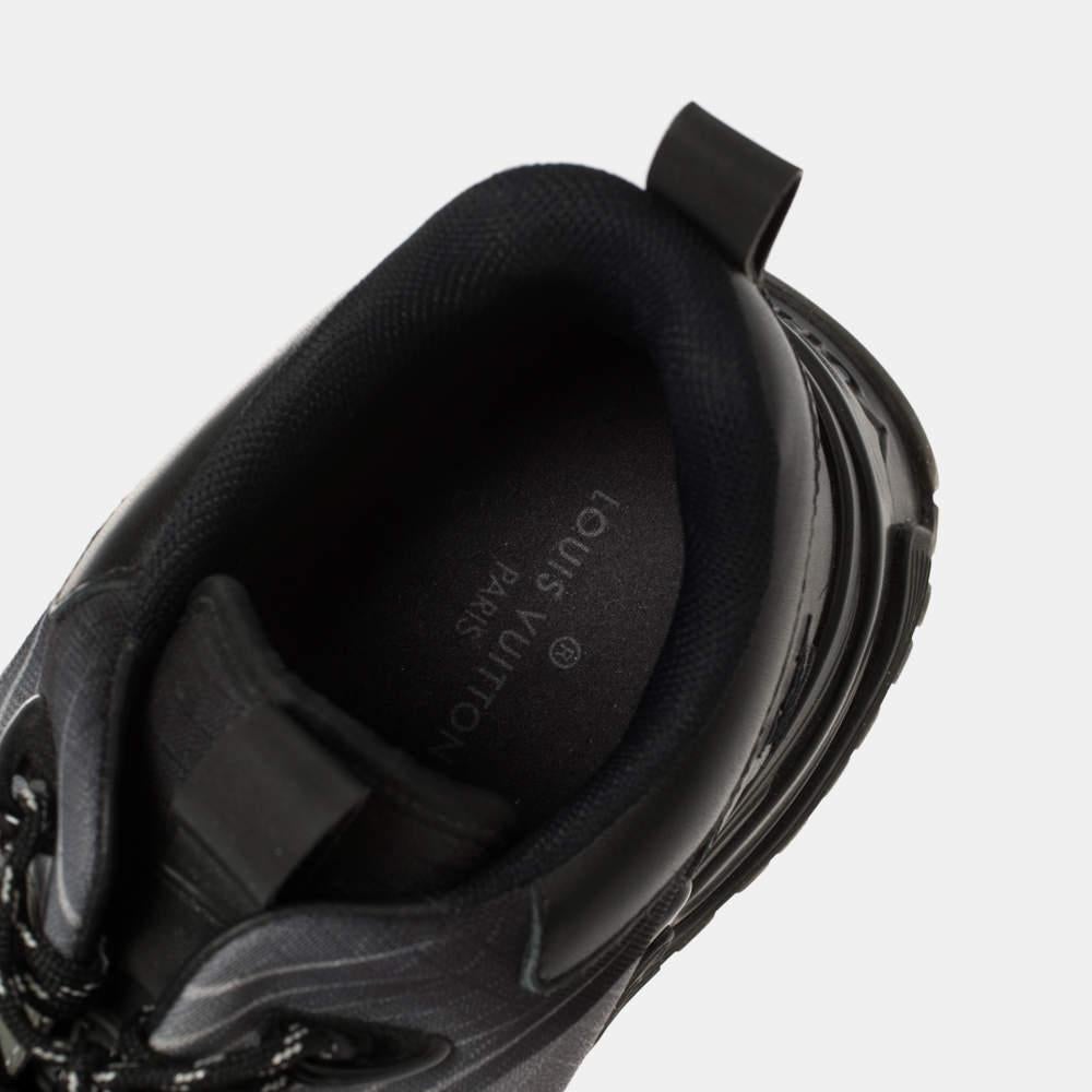Louis Vuitton Black/Grey Leather And Mesh Run Away Pulse Low Top Sneakers Size 3 2