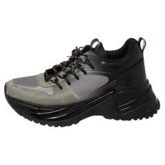 Louis Vuitton Black/Grey Leather And Mesh Run Away Pulse Low Top Sneakers Size 3