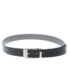 Louis Vuitton Black/Grey Taiga Leather Slender Reversible Belt 95cm