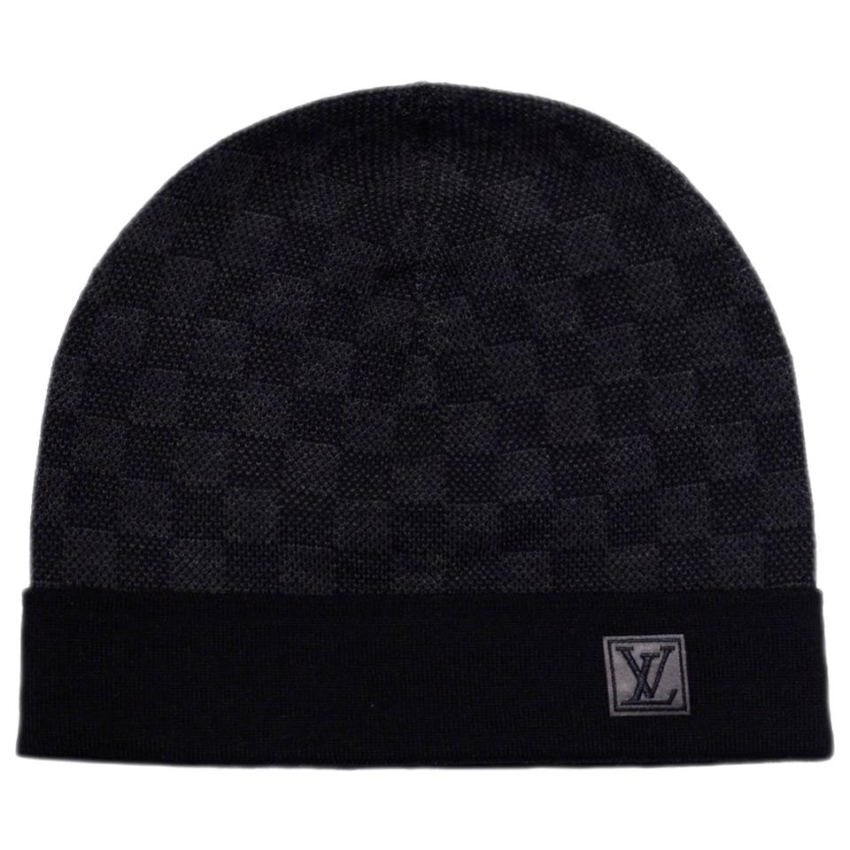 Louis Vuitton Petit Damier Beanie Wool Gray 1894931