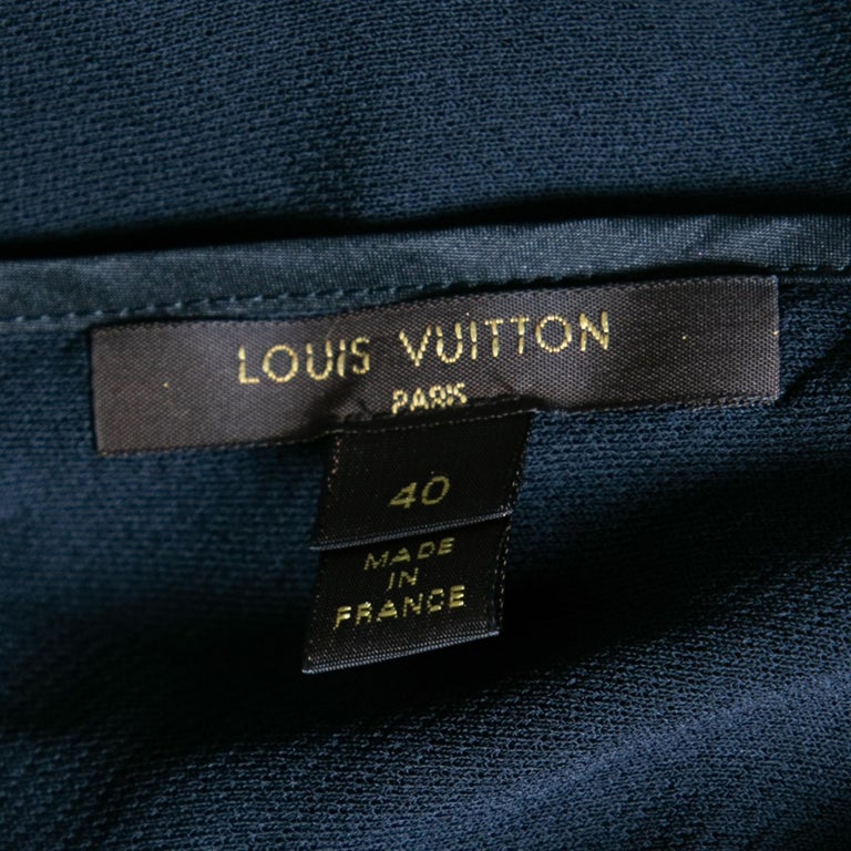 Louis Vuitton Black Printed Crepe Short Sleeve Blouse M Louis