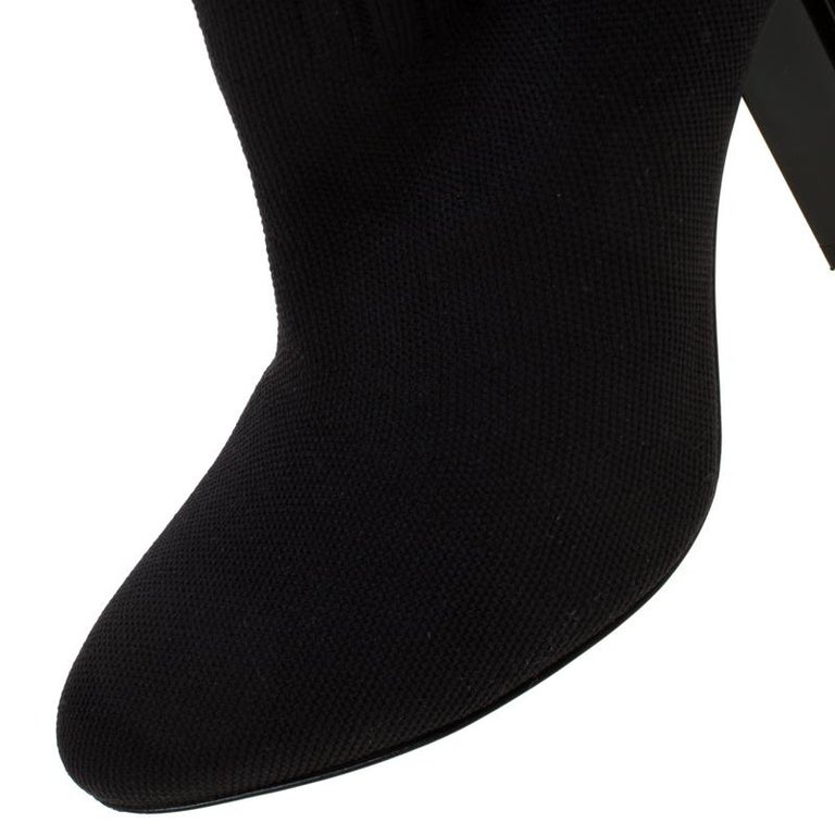 Louis Vuitton Black Heart Sock Ankle Boots Size 37.5 For Sale at 1stdibs