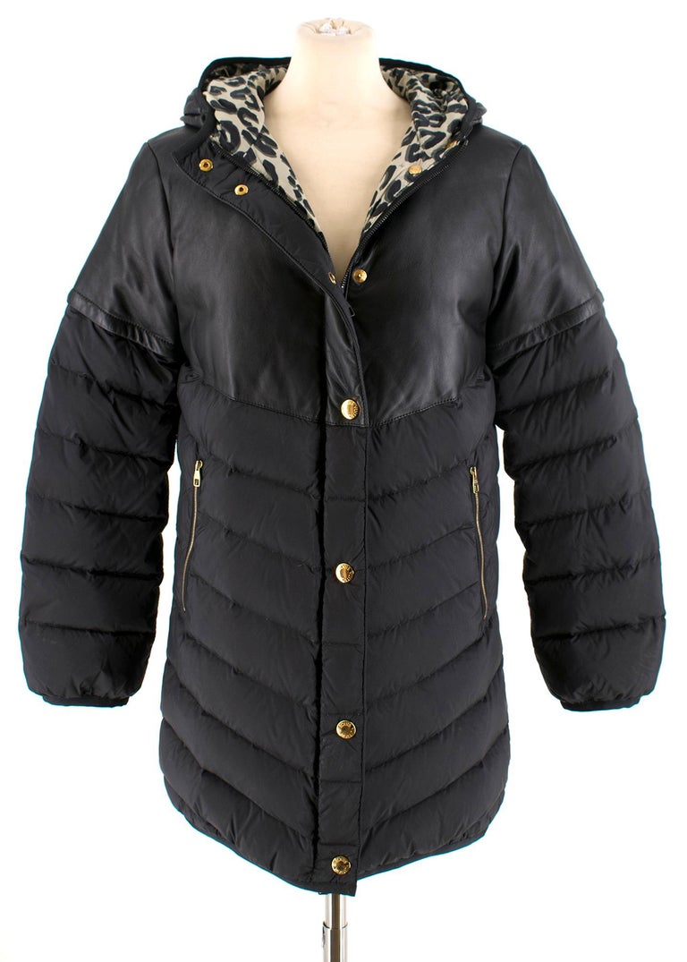 Louis Vuitton Black Hooded Quilted Jacket SIZE 34 For Sale at 1stdibs