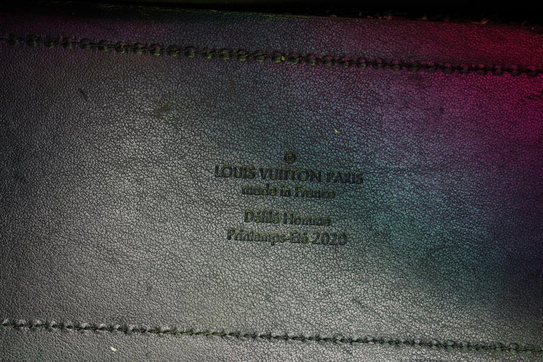 Louis Vuitton Black Leather and Monogram Embossed Iridescent PVC