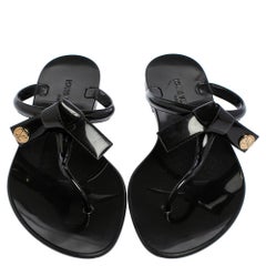 Louis Vuitton Black Jelly Sea Star Thong Flats Size 41