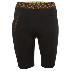 Cycling Shorts von Louis Vuitton aus schwarzem Jersey mit Monogramm und elastischer Taille und elastischer Taille S
