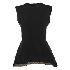 Louis Vuitton Black Jersey Peplum Top S Louis Vuitton Black Jersey Peplum Top S