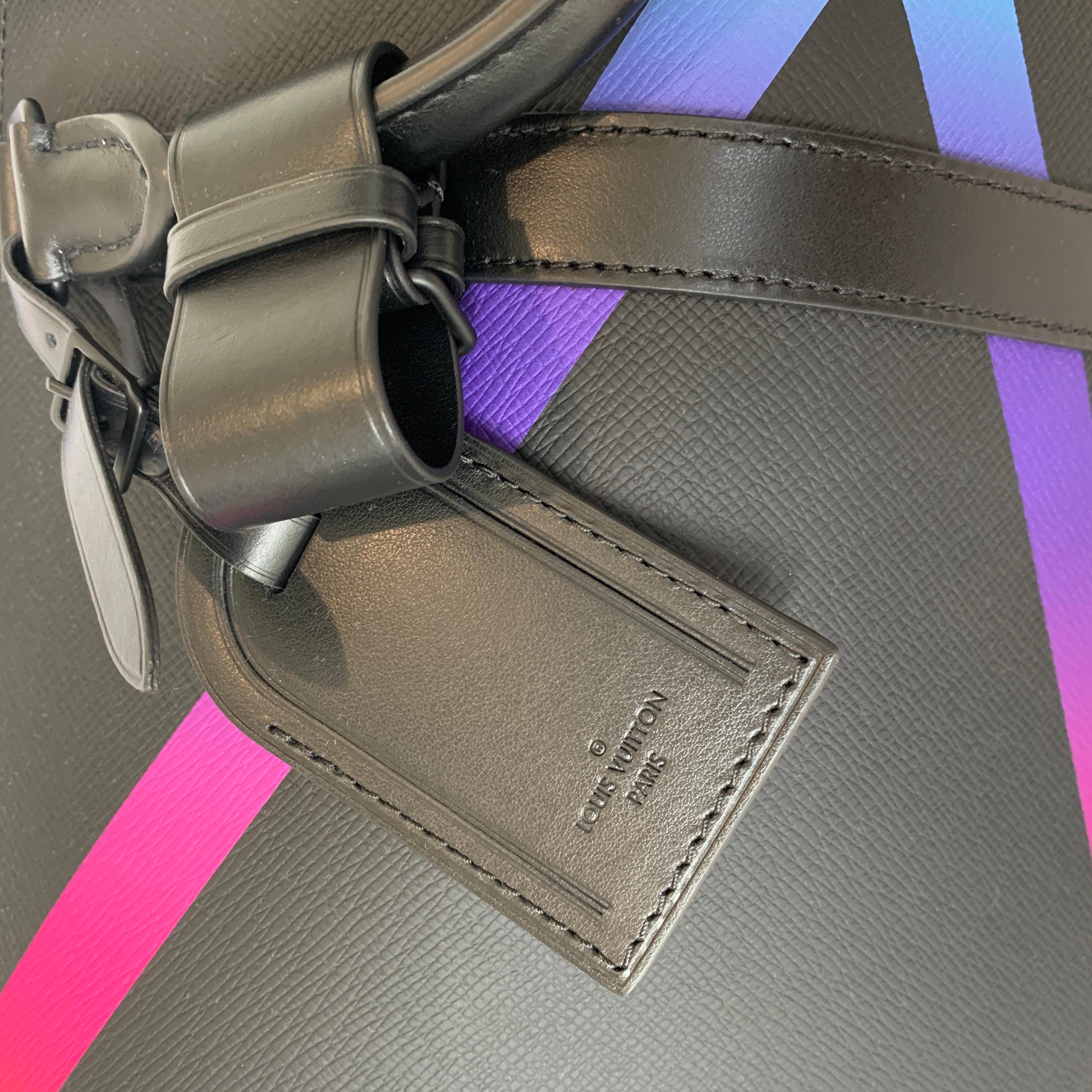 Louis Vuitton Black KEEPALL BANDOULIÈRE 50 Taiga Rainbow 2