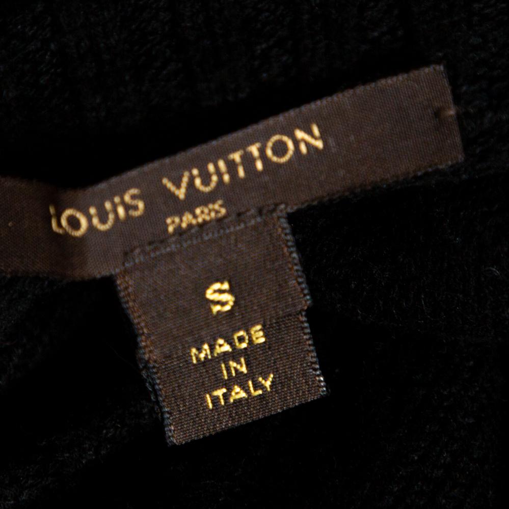Louis Vuitton Black Knit Button Front Cardigan S 1