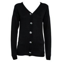 Louis Vuitton Black Knit Button Front Cardigan S