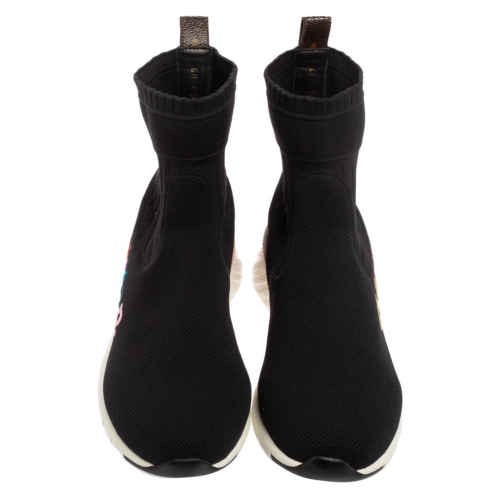 Louis Vuitton Black Aftergame Sock Sneakers Elastane Lycra ref