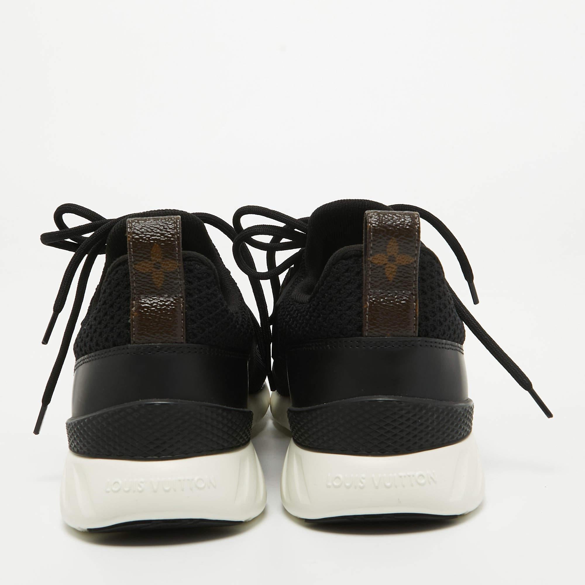 Women's Louis Vuitton Black Knit Fabric Aftergame Sneakers Size 40