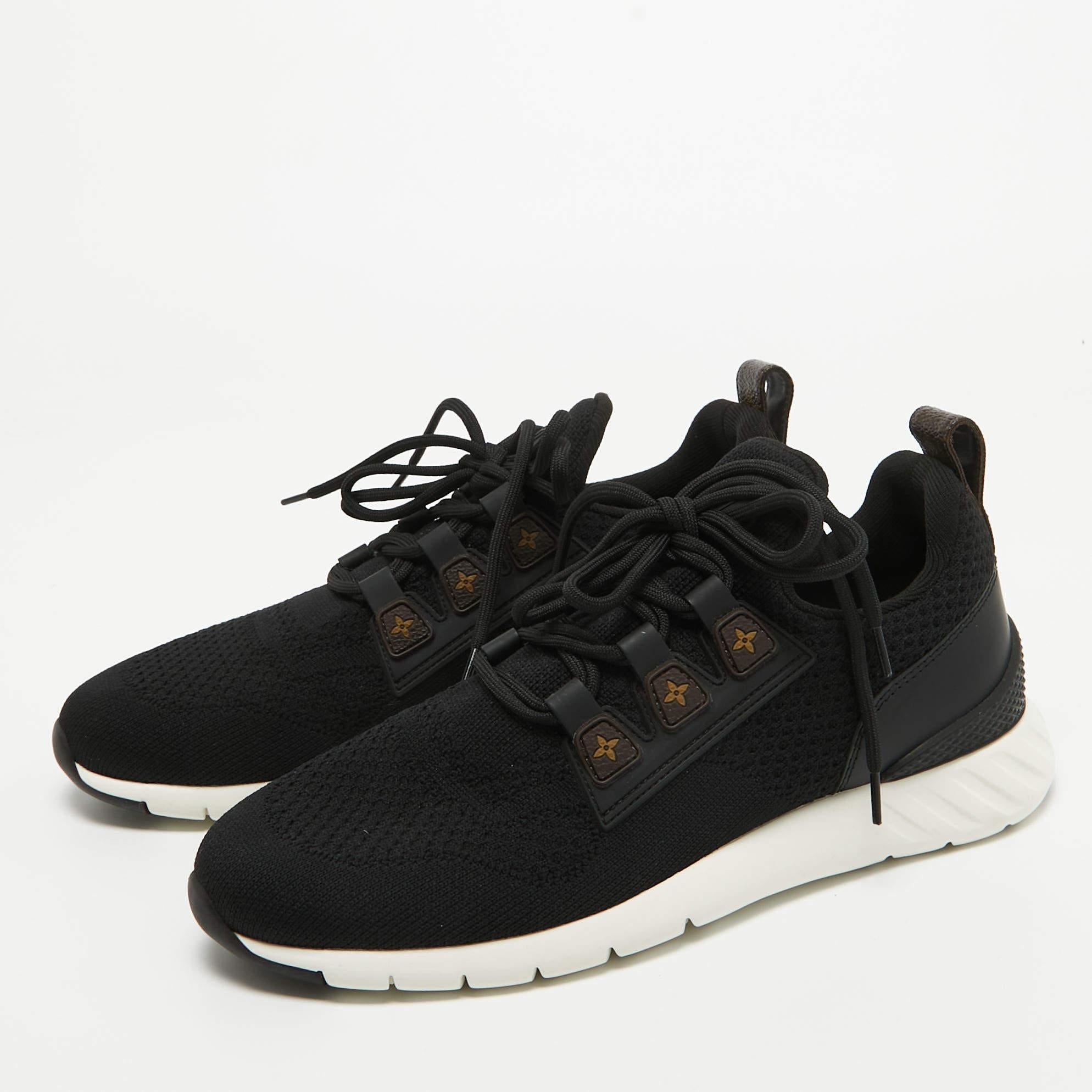 Louis Vuitton Black Knit Fabric Aftergame Sneakers Size 40 2