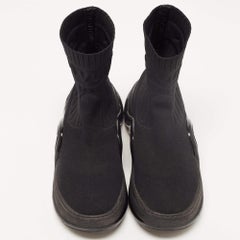Louis Vuitton Black Knit Fabric LV Archlight High Top Sneakers Size 37