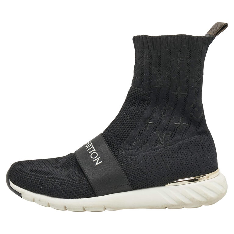 Louis Vuitton, Shoes, New Louis Vuitton Black Sock Silhouette Ankle  Monogram Boots Size 365