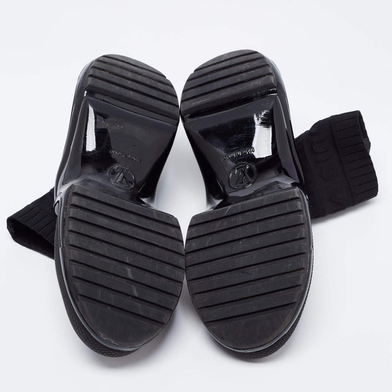 Louis Vuitton Black Knit Fabric Star Patch Sock Sneakers Size 35 Louis  Vuitton