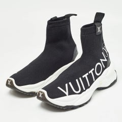 Louis Vuitton Black Knit Fabric Sock Sneakers Size 39