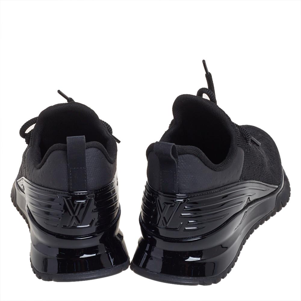 Louis Vuitton Black Knit Fabric V.N.R. Sneakers Size 41.5 In New Condition In Dubai, Al Qouz 2