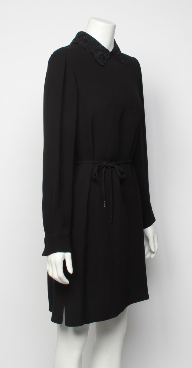 Louis Vuitton Black Lace Collar Dress For Sale at 1stdibs