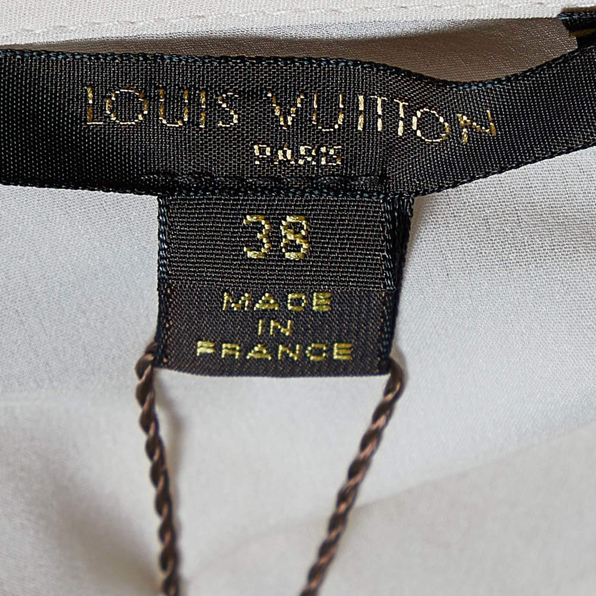 Women's Louis Vuitton Black Lace Sheer Flared Top M