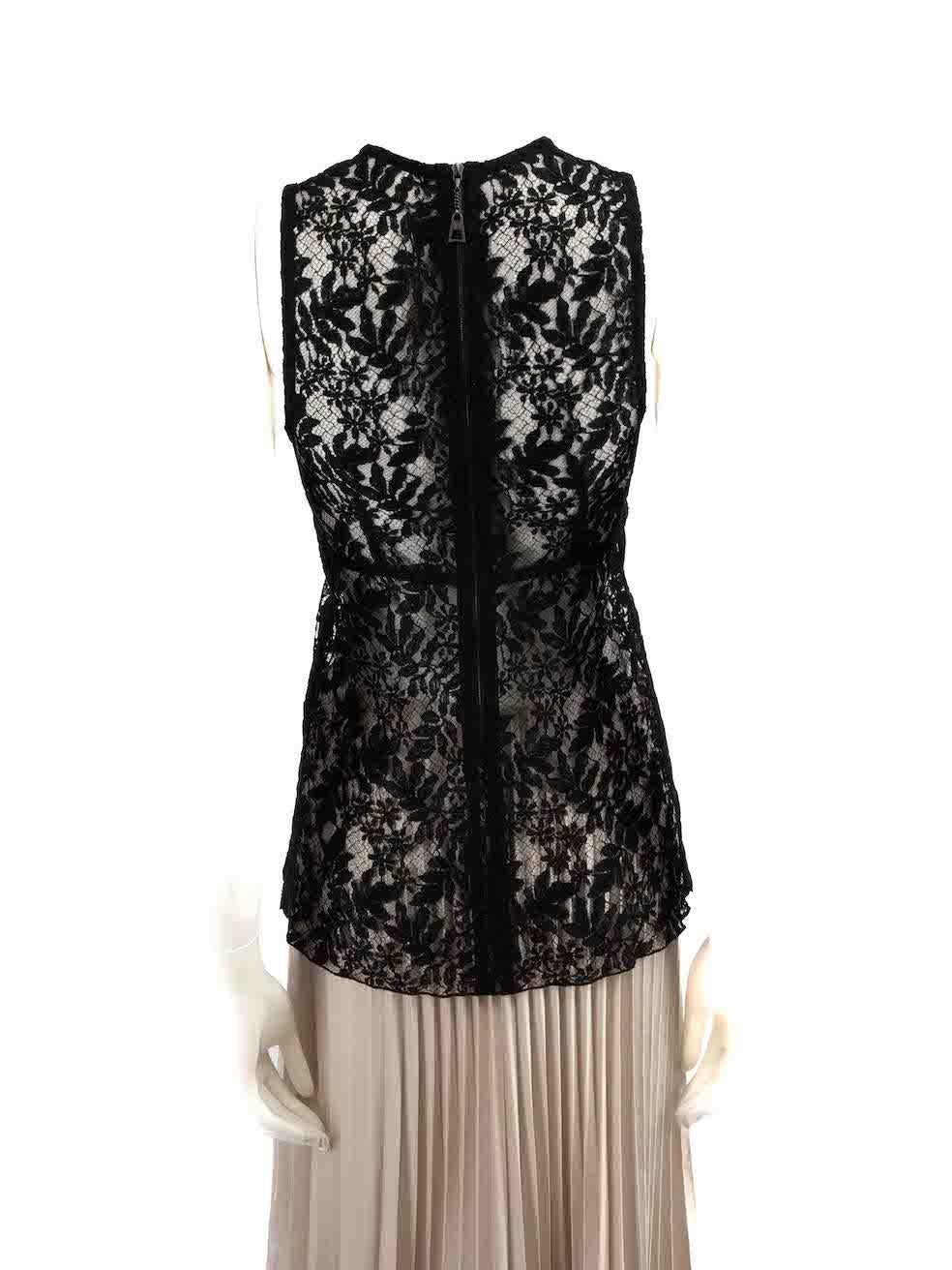 Louis Vuitton Black Lace Tank Top Size XS In Excellent Condition For Sale In London, GB