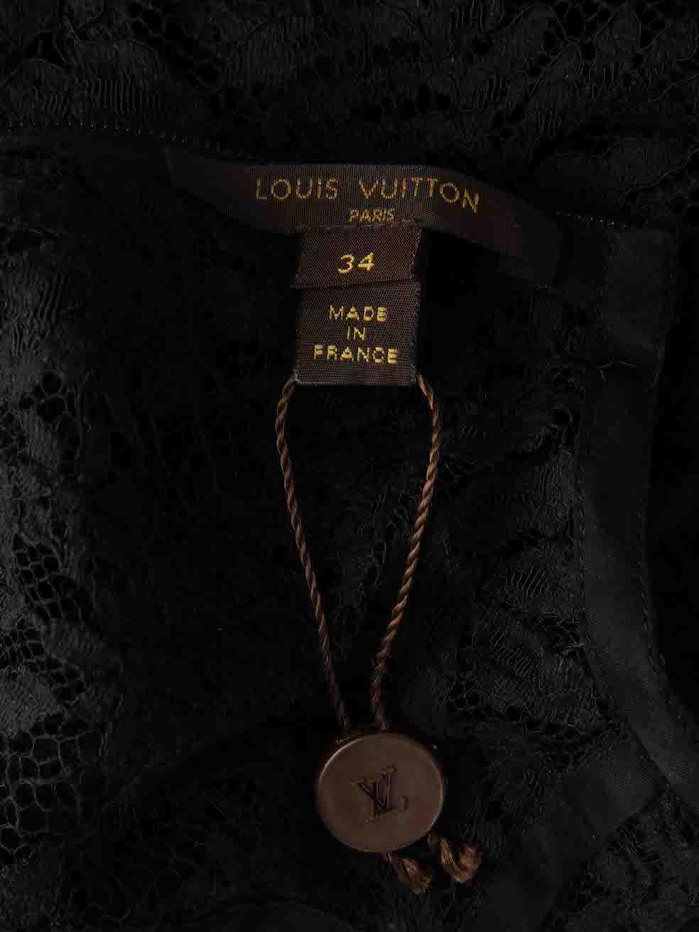 Women's Louis Vuitton Black Lace Tank Top Size XS For Sale