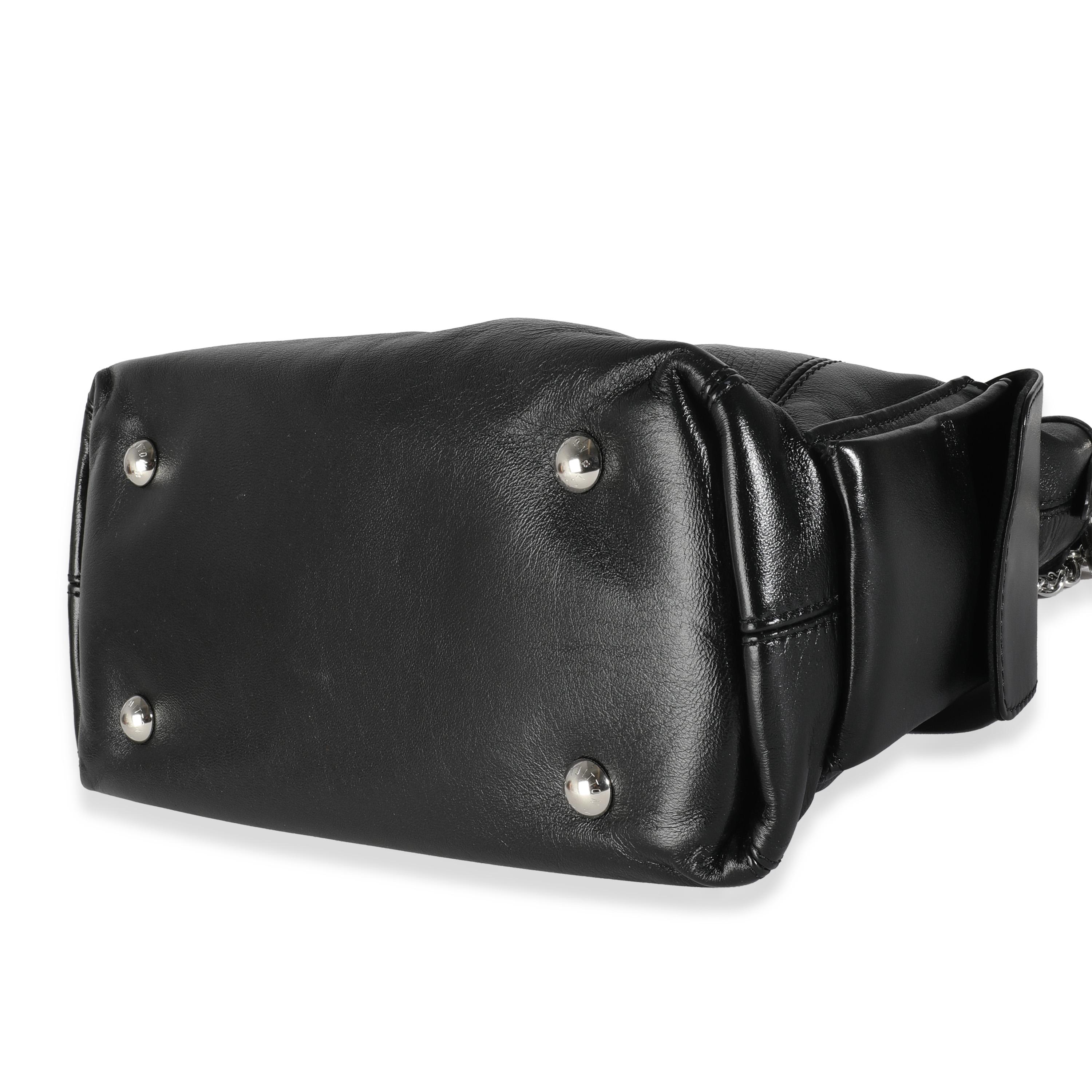 Louis Vuitton Black Lambskin CarryAll Cargo Vibe PM For Sale 3