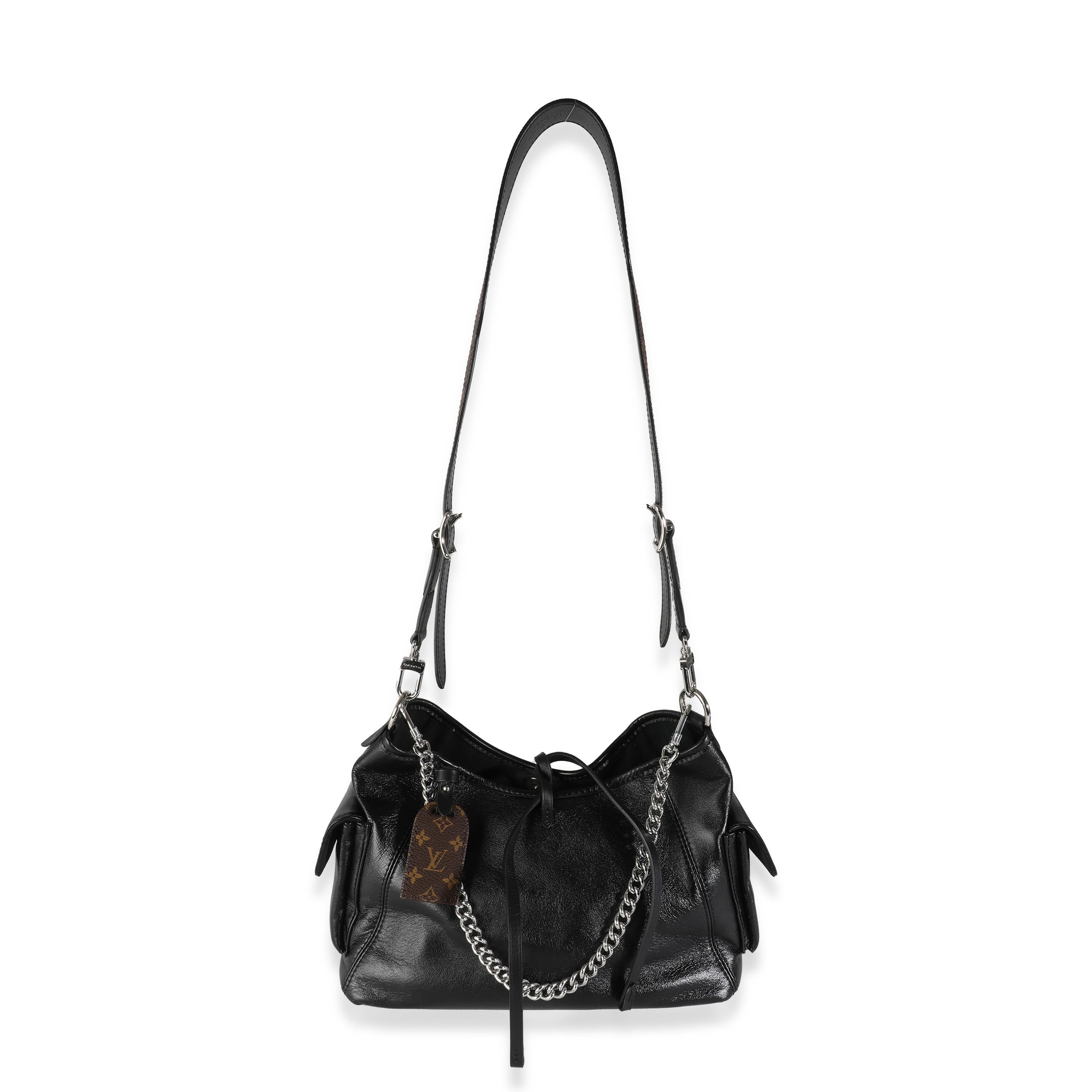 Louis Vuitton Black Lambskin CarryAll Cargo Vibe PM For Sale 4