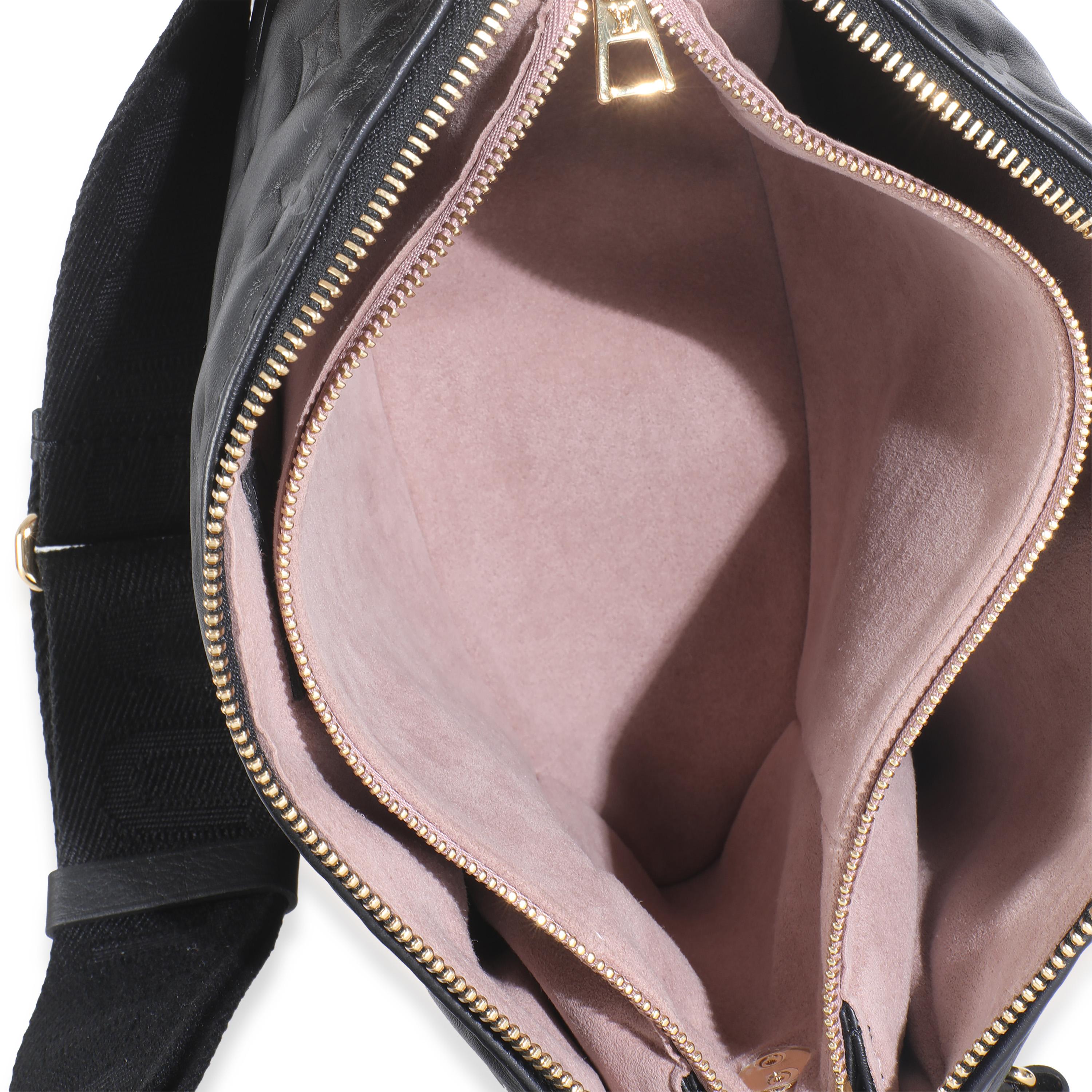 Louis Vuitton Black Lambskin Embossed Monogram Coussin PM For Sale 2