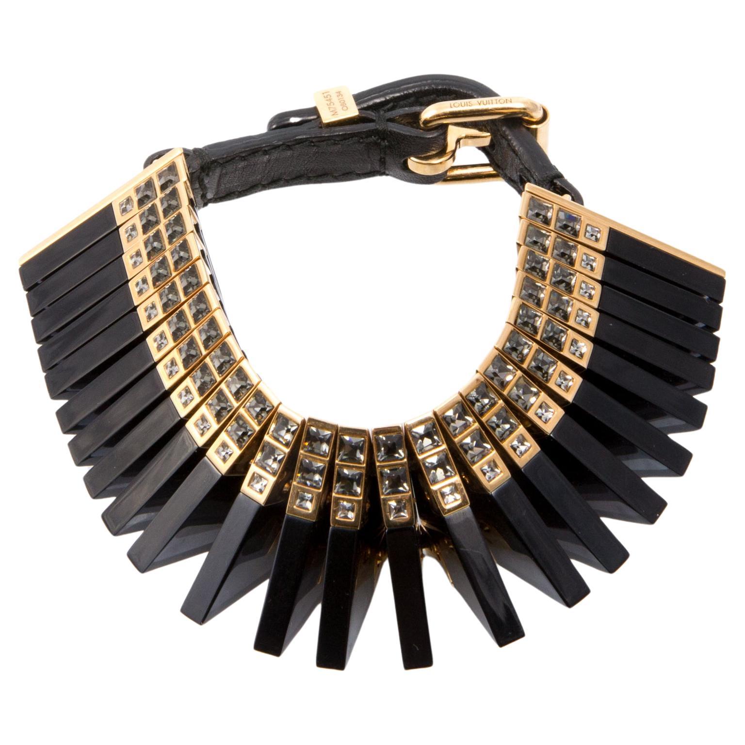 Pulsera articulada grande negra Louis Vuitton