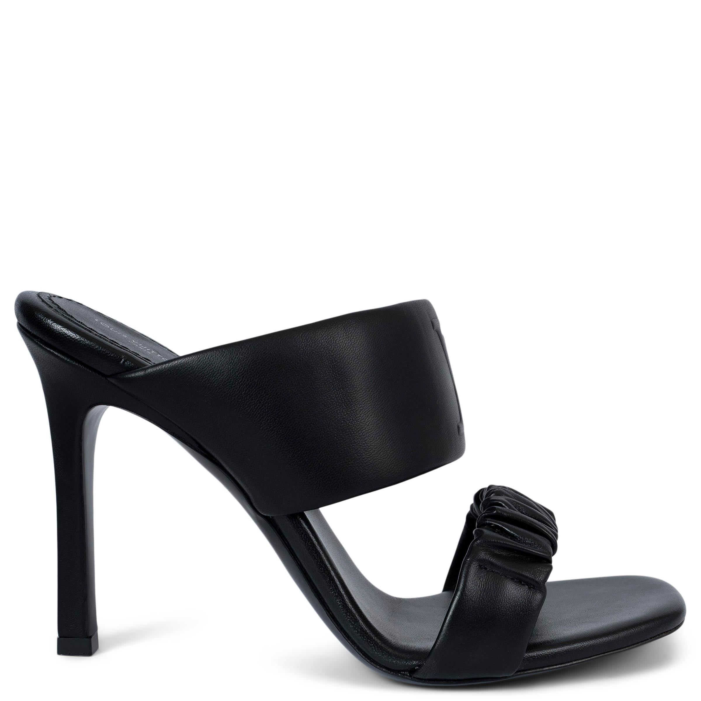 LOUIS VUITTON black leather 2023 DRAPY Sandals Shoes 41 fit 40 For Sale