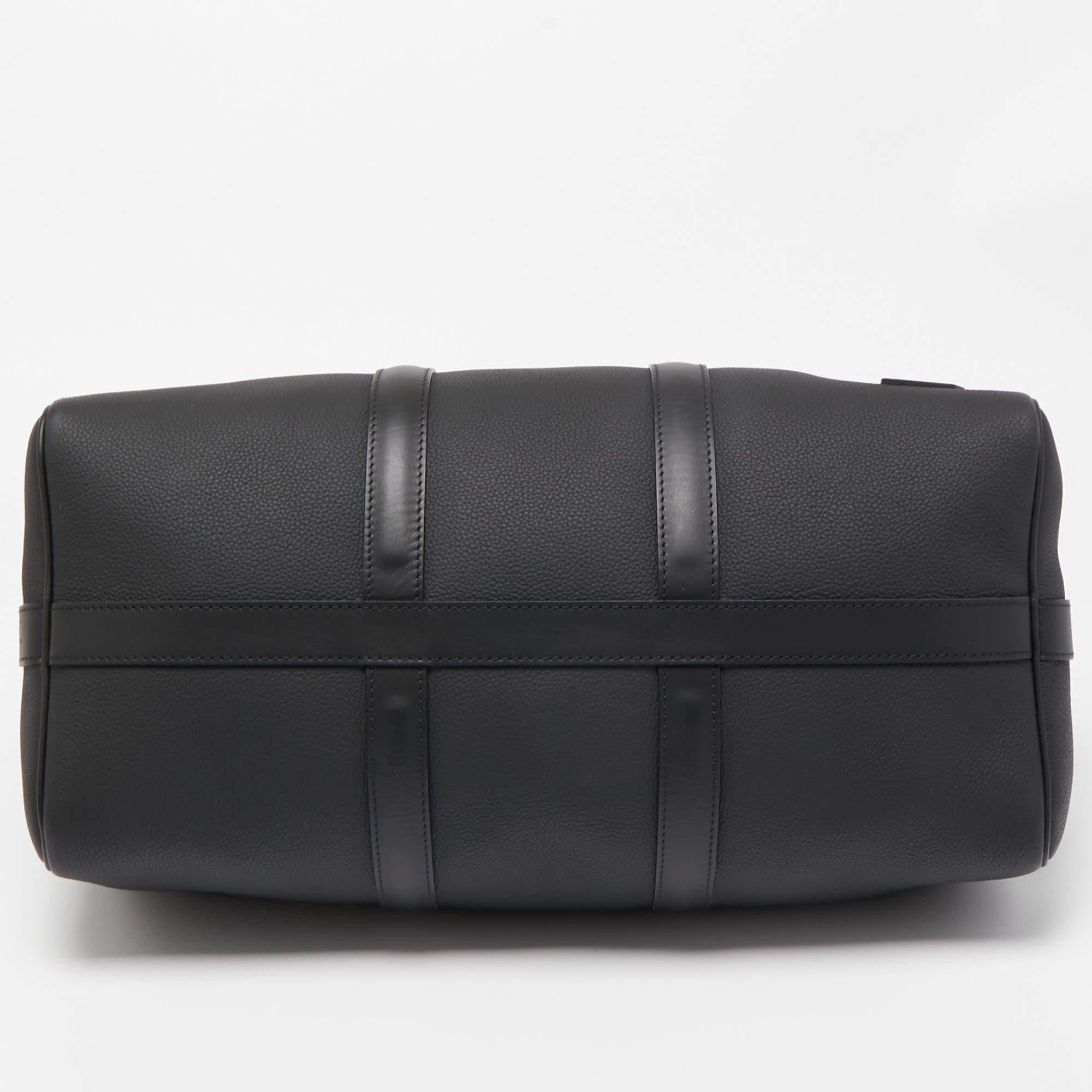 Women's Louis Vuitton Black Leather Aerogram Keepall Bandoulière 40 Bag