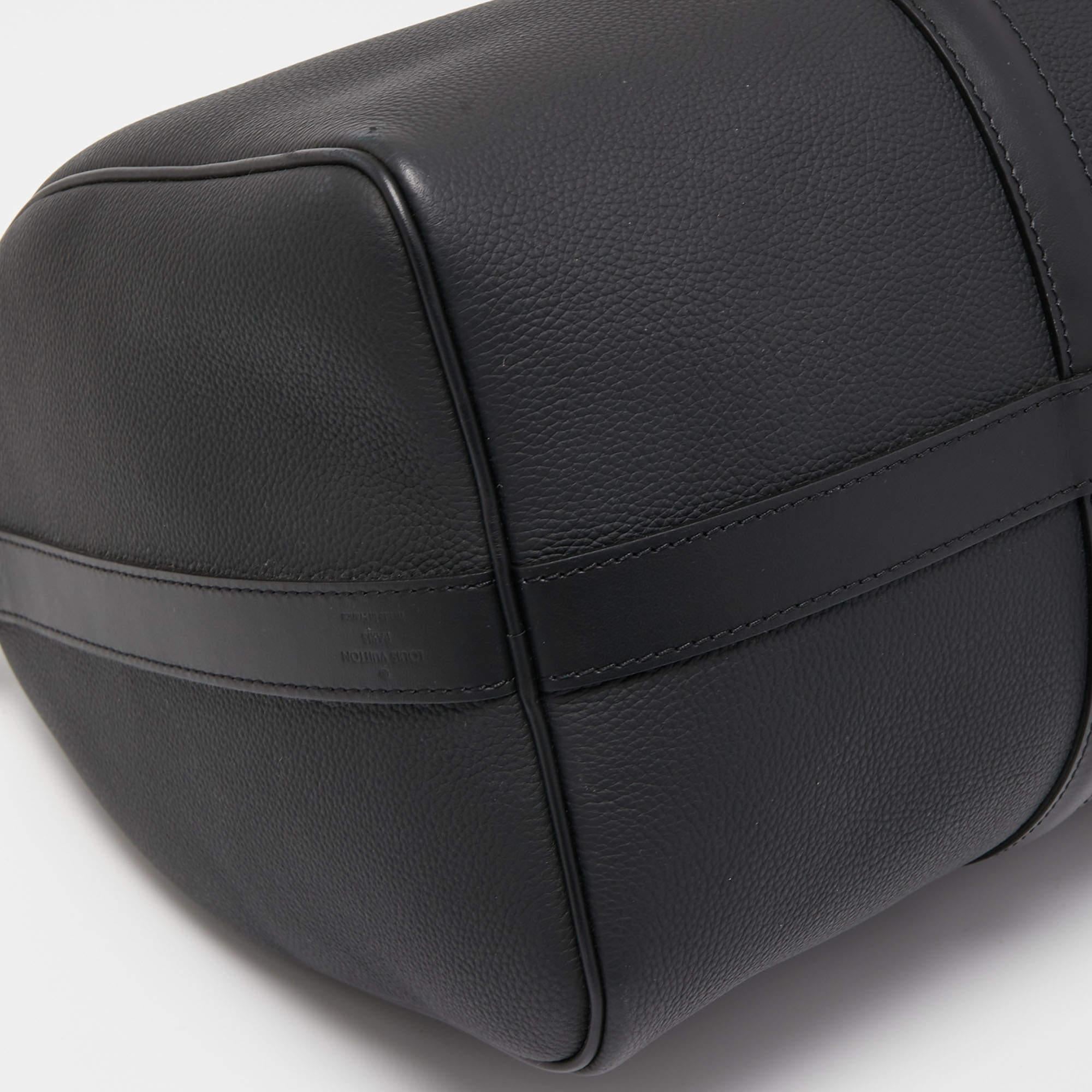 Louis Vuitton Black Leather Aerogram Keepall Bandoulière 40 Bag 3