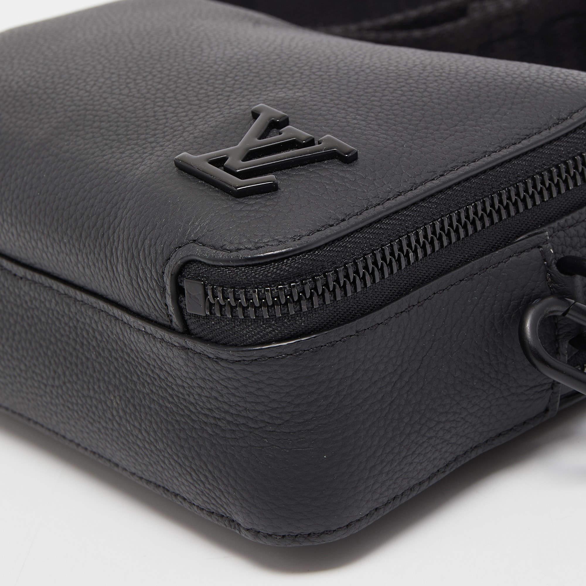 Louis Vuitton Black Leather Alpha Wearable Wallet 5