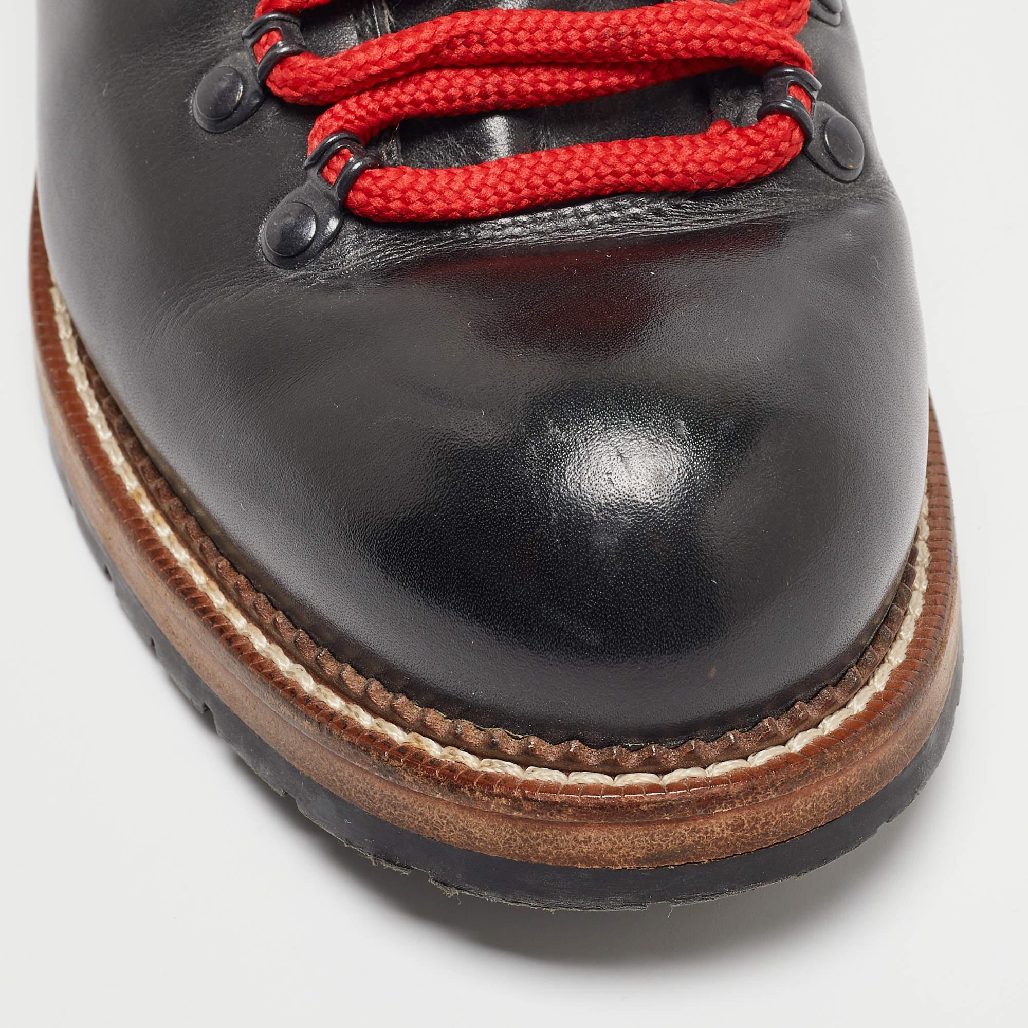 Schwarze Oberkampf-Stiefel von Louis Vuitton aus Leder und Stoff aus Stoff Größe 43 im Angebot 1