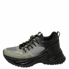 Louis Vuitton Black Leather And Mesh Run Away Pulse Low Top Sneakers Size 35