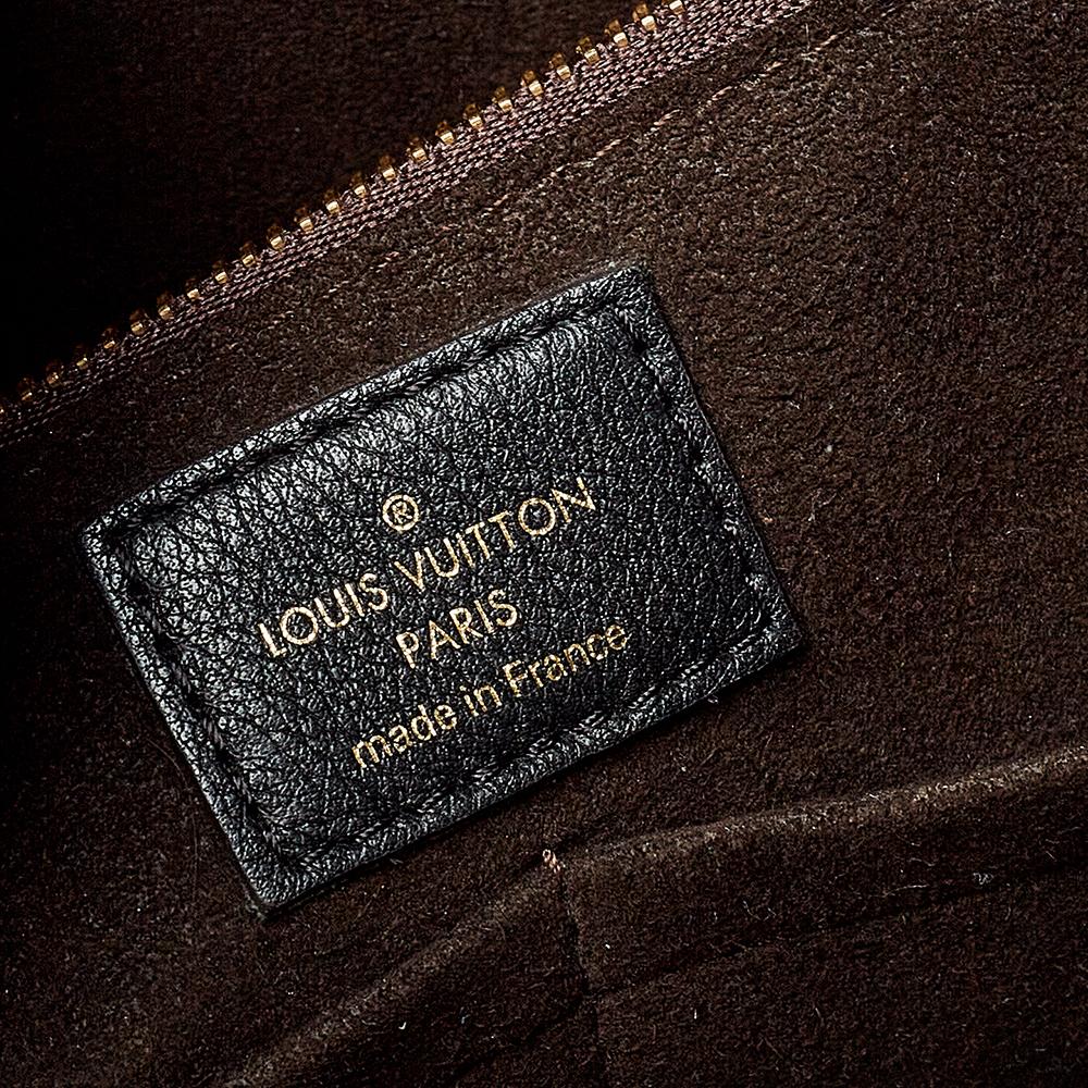 Louis Vuitton Black Leather and Monogram Canvas Kimono MM Bag In Good Condition In Dubai, Al Qouz 2