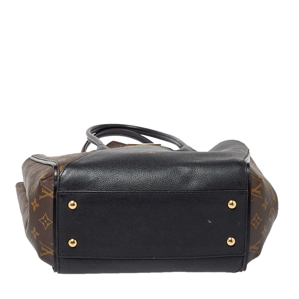 Women's Louis Vuitton Black Leather and Monogram Canvas Kimono MM Bag