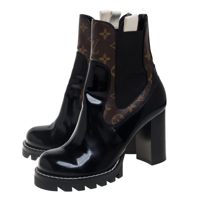 Louis Vuitton limitles ankle boots LV monogram leather 3.5 UK 6.5