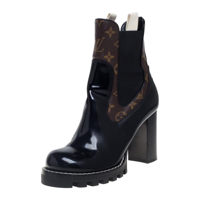 Louis Vuitton Black Leather And Monogram Canvas Limitless Ankle Boots Size  38.5 at 1stDibs | louis vuitton boots women, louis vuitton limitless ankle  boot, louis vuitton chelsea boots women's