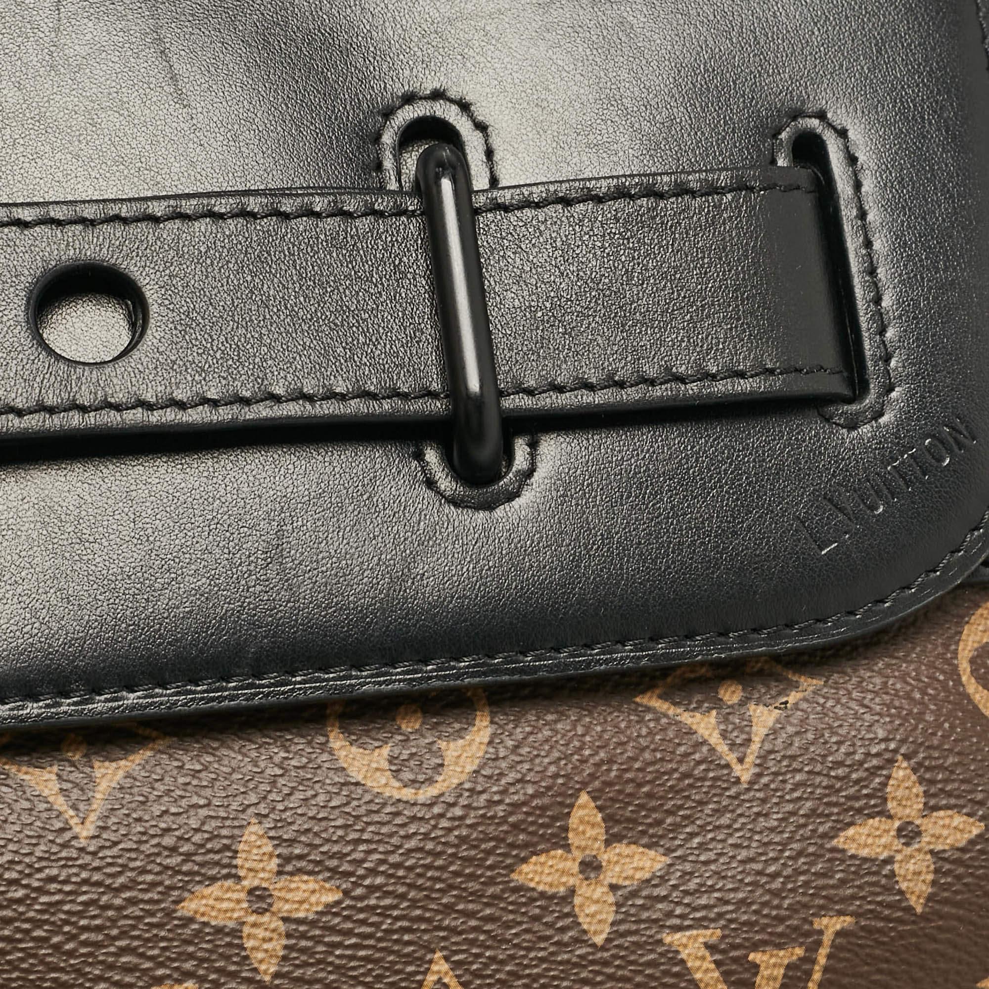 Louis Vuitton Sac PM Solar Ray Steamer en cuir noir et toile monogramme en vente 1